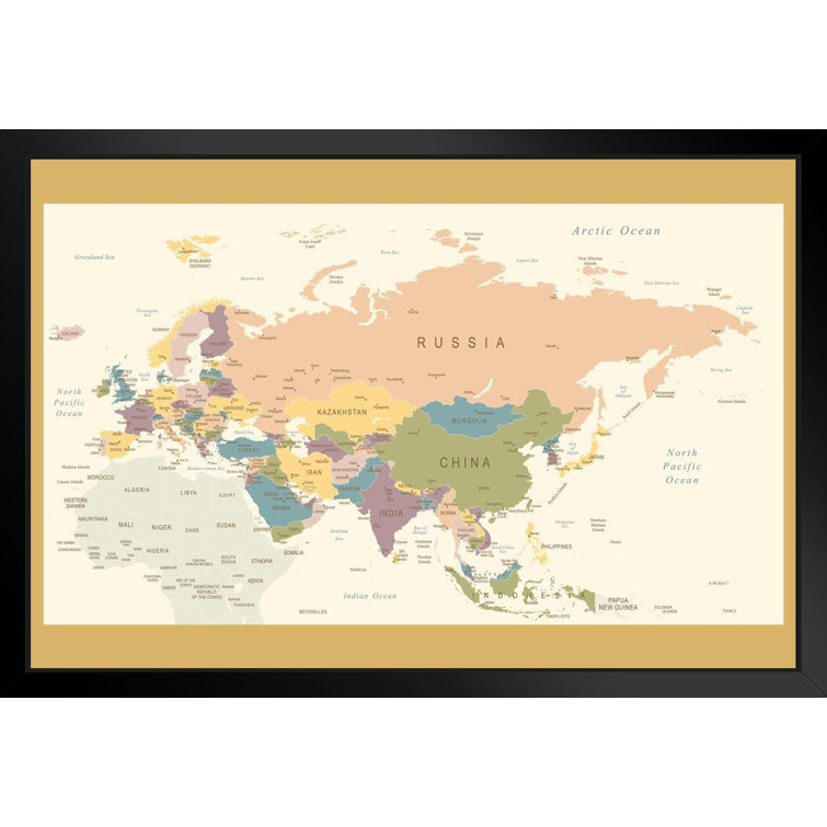 Longshore Tides Vintage Map Of Eurasia Travel World Map With
